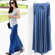 Новое поступление, весенне-Летняя женская тонкая Длинная однотонная модельная юбка с завязками, женские макси юбки для девушек размера плюс, 14 цветов