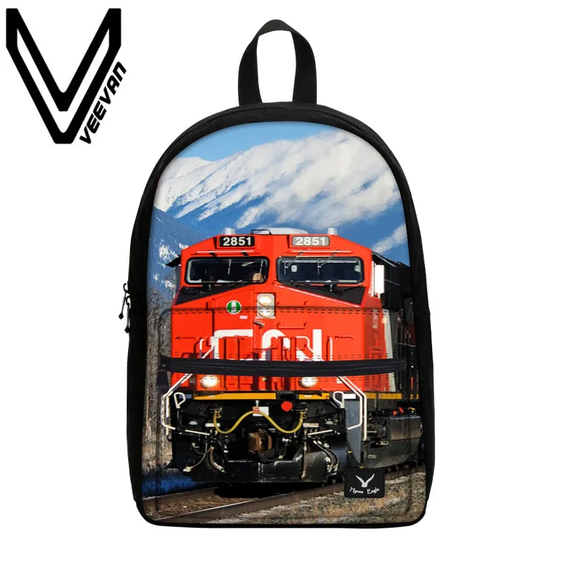 

Canvas Backpacks For Boys Girls Fashion Cool Locomotive Train 3D Printing School Bags Teenage Children Bookbag Mochila Escolar