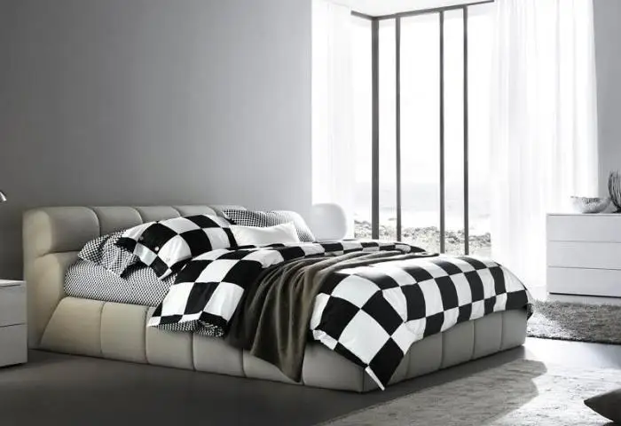 Black and white plaid bedding set king queen size duvet