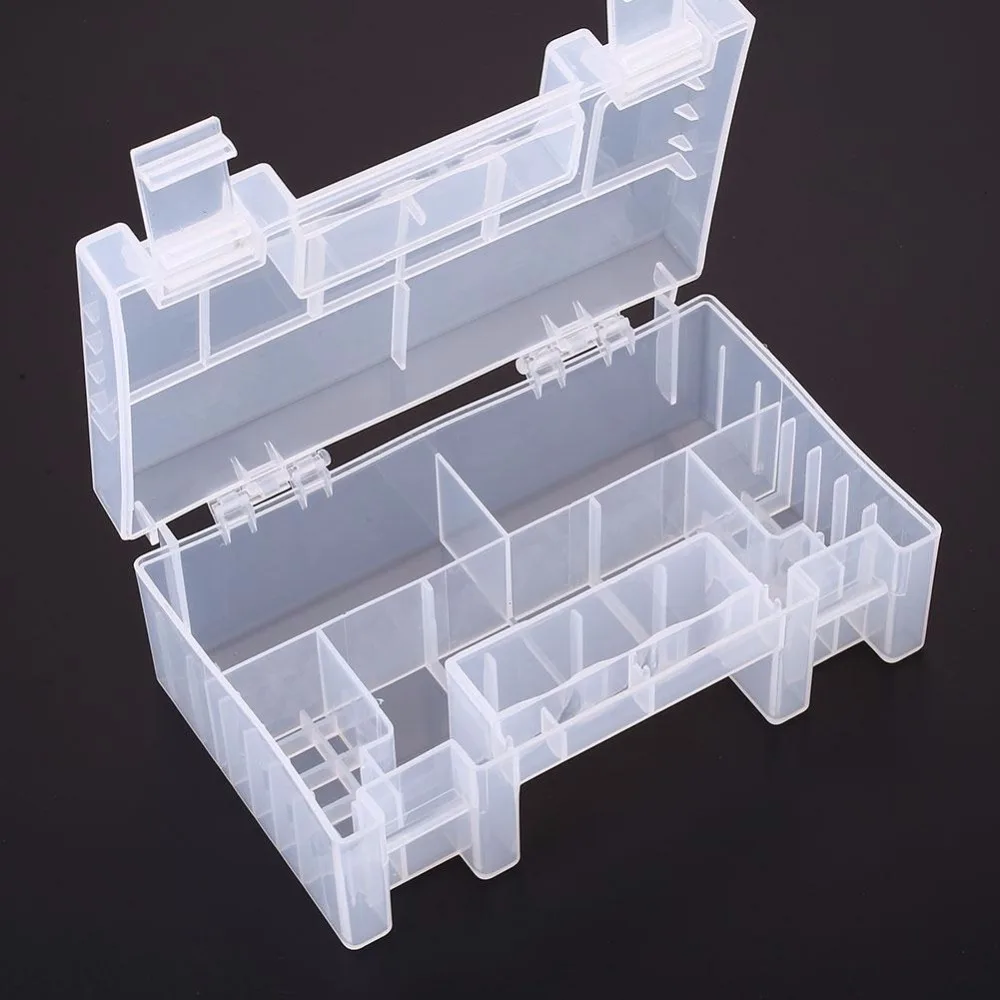 

Battery Storage Box Transparent Plastic Cases Container Organizer Electronic