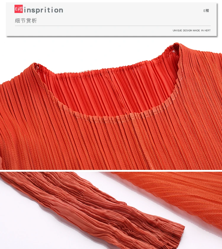Весна Miyake раза перо Твердые три четверти o-образным вырезом сетки платье доступно