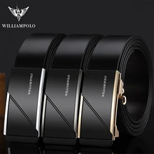 Мужской кожаный ремень WilliamPOLO модный дизайнерский с