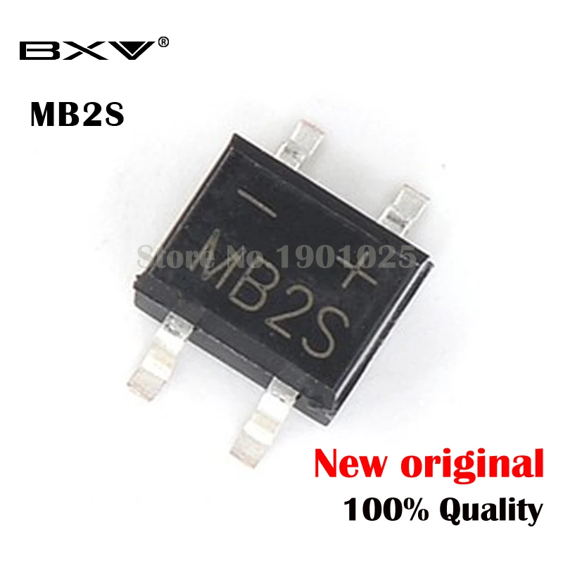

10PCS MB2S SOP-4 bridge rectifier 200V 0.5A new and origianl