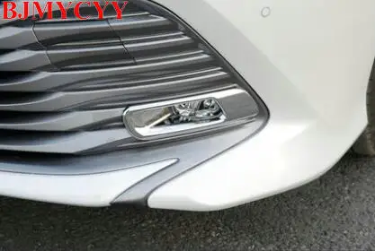 

BJMYCYY 2PCS/SET Front fog lamp ABS decoration frame for Toyota Camry 2018 auto accessories car styling