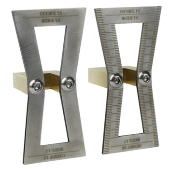

2Pcs Dovetail Marker 1:5&1:6&1:7&1:8 Dovetail Gauge Guide Template for Hand Cut Wood Joints Slopes Scriber Marking Carpentry T