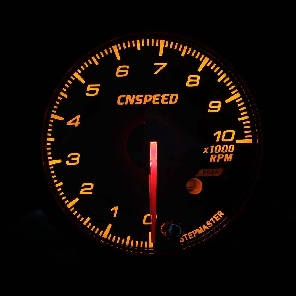 CNSPEED 60 мм Автомобильный Тахометр 0 10000 об/мин датчик оборотов в минуту черный