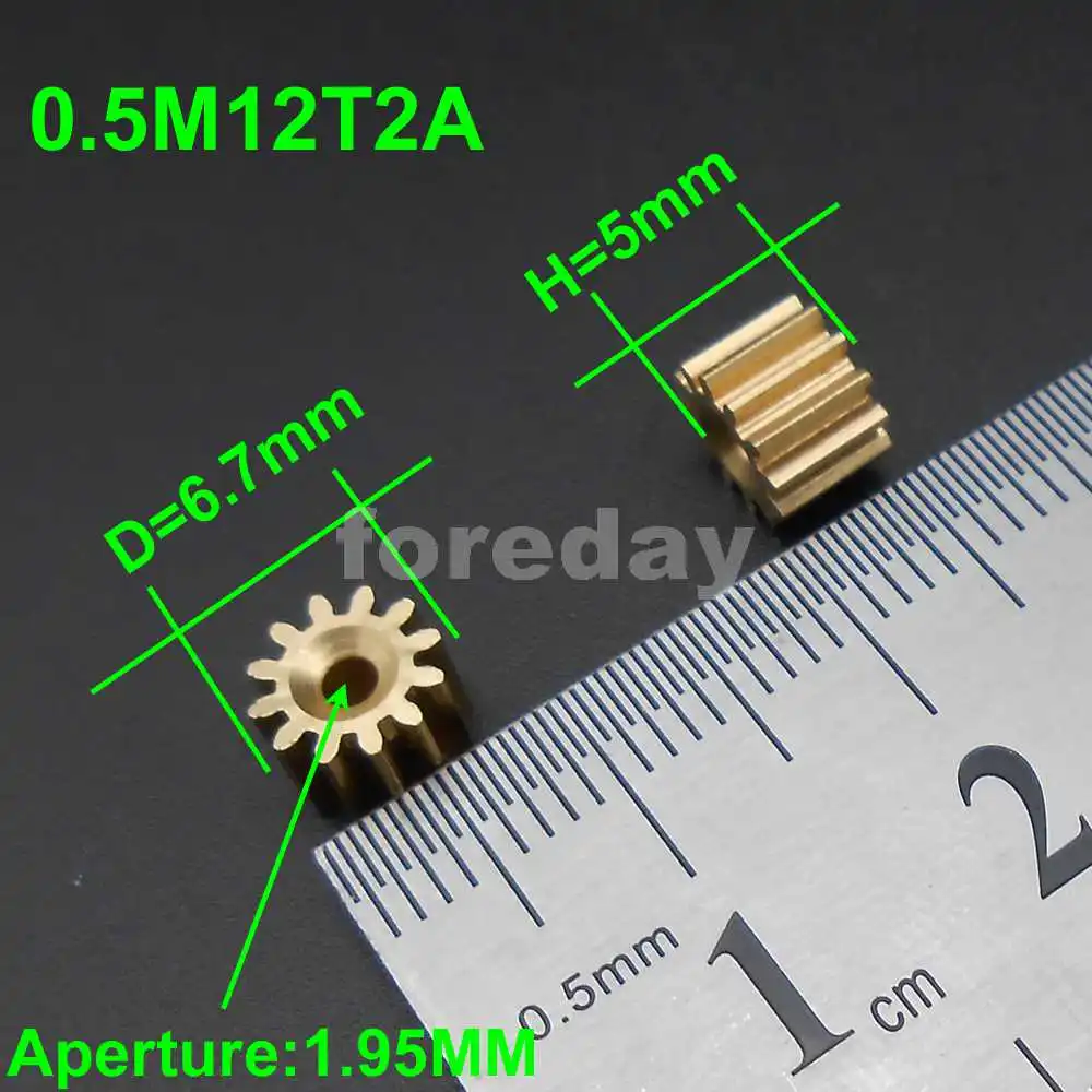 20 шт./лот медная цилиндрическая шестерня, латунная Шестерня s 0,3 M 0,4 M 0,5 M 0,5 Modulus Aperture 1MM 2MM 3MM 3,17 MM 5MM 7T 8T 9T 10T 12T 14T 15 до 16 лет
