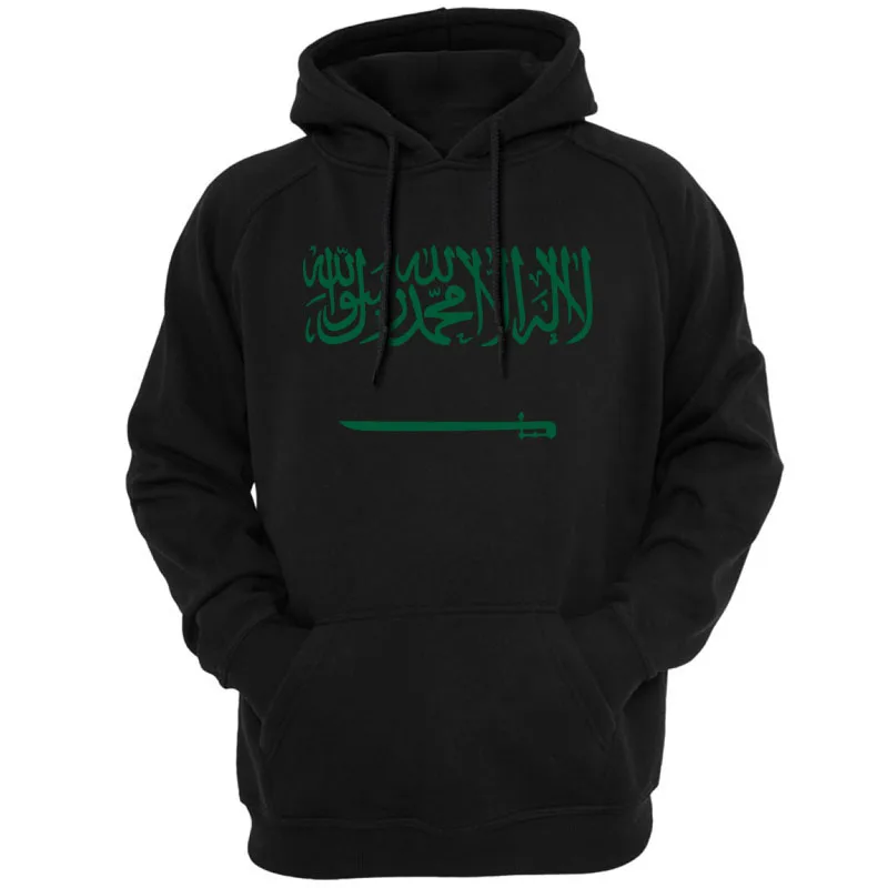 2018 Saudi Arabia Saudi Flag Men Fashion Casual Apparel Hoodies Sweatshirts Outerwear Hooded