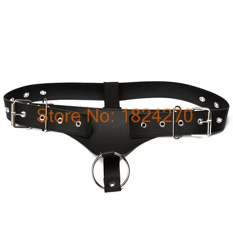 PU Leather Adjustable Panty Underwear Cock Ring Fetish Wear Bondage Restraints Lingerie For Men