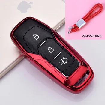 

Soft TPU Car Key Case Cover Shell For Ford Fusion Mondeo Mustang F-150 Explorer Edge 2015 2016 2017 2018 Car Styling Accessories
