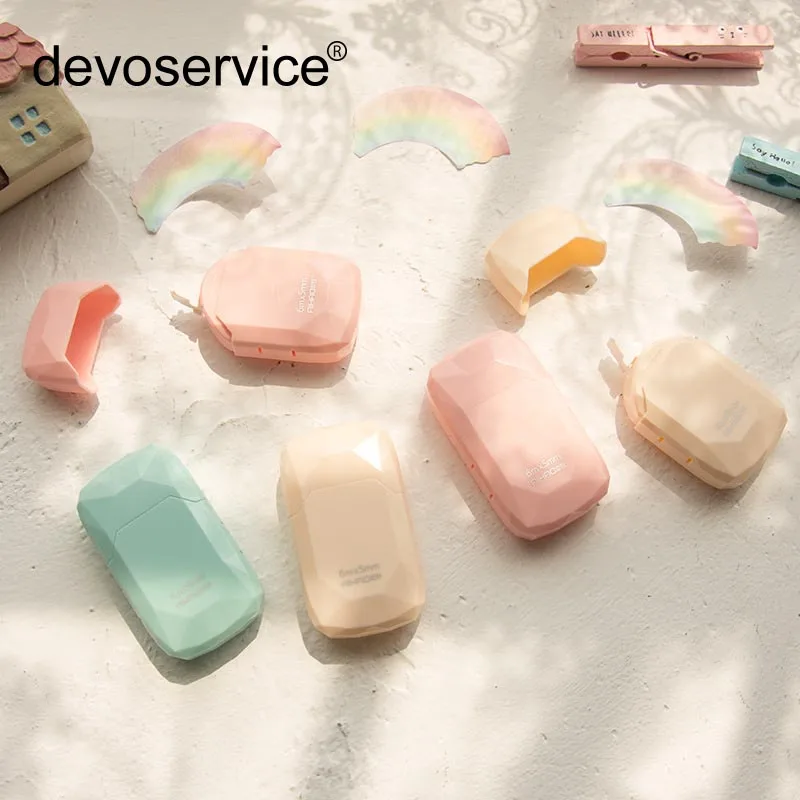 

Creative Simple Macarons Geometric Correction With Cute Solid Color Correction Tape Correction With 6M School Supply Stationery