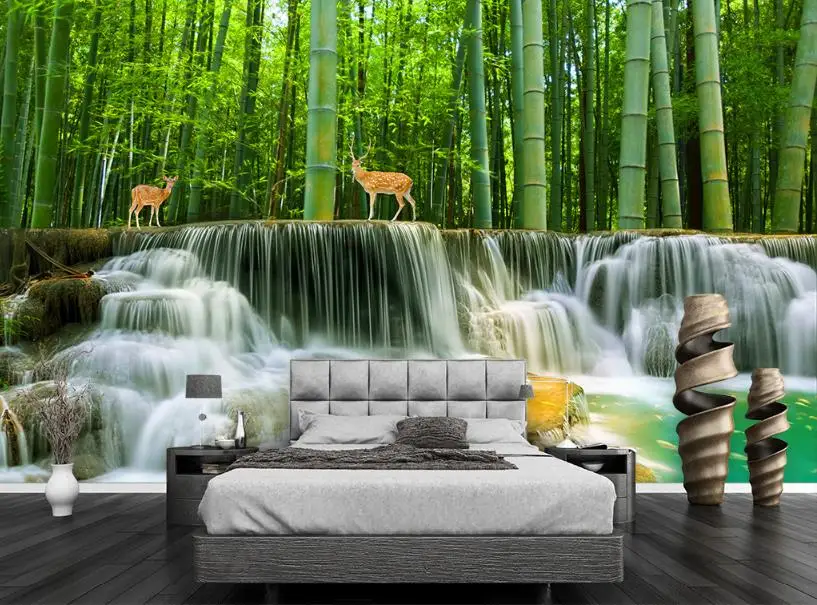 3d фото обои для размера на заказ бамбуковый лес фон обои|background wallpaper|photo wallpaper3d photo