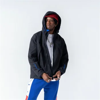 

Men Fashion Printing Casual Hooded Jacket Windbreaker Male Spring Autumn Loose Coat Streetwear Clothing