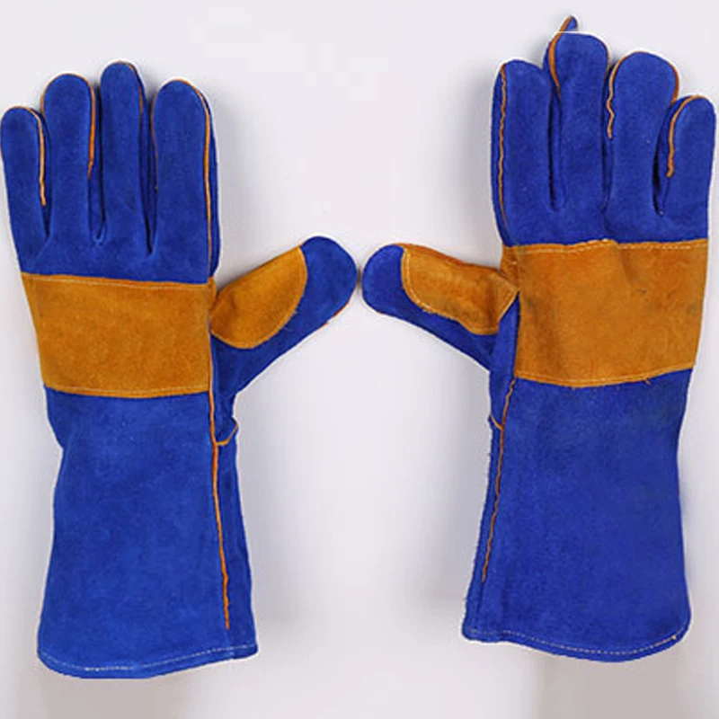 Buy New 2018 Welding Two Layer Fire Resistant Welding Gloves Leather Gloves