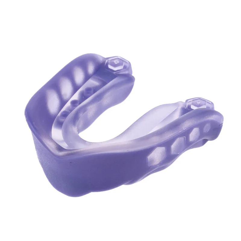Purple Профессиональная защита рта для взрослых Каратэ Муай Безопасность мягкий EVA защитный Капа Спорт Футбол Баскетбол тайский бокс - Цвет: Purple