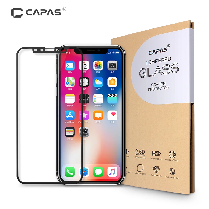 For iPhone X Tempered Glass For iPhone X Screen Protector For iPhone 10 Ten Protective Film For iPhoneX LCD Guard Anti Explosion