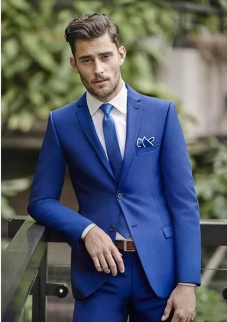Высокое качество двубортный синий в горошек смокинги для жениха шаль нагрудные Женихи мужские костюмы пиджаки(пиджак+ брюки+ галстук) W: 698 - Color: Same as Image