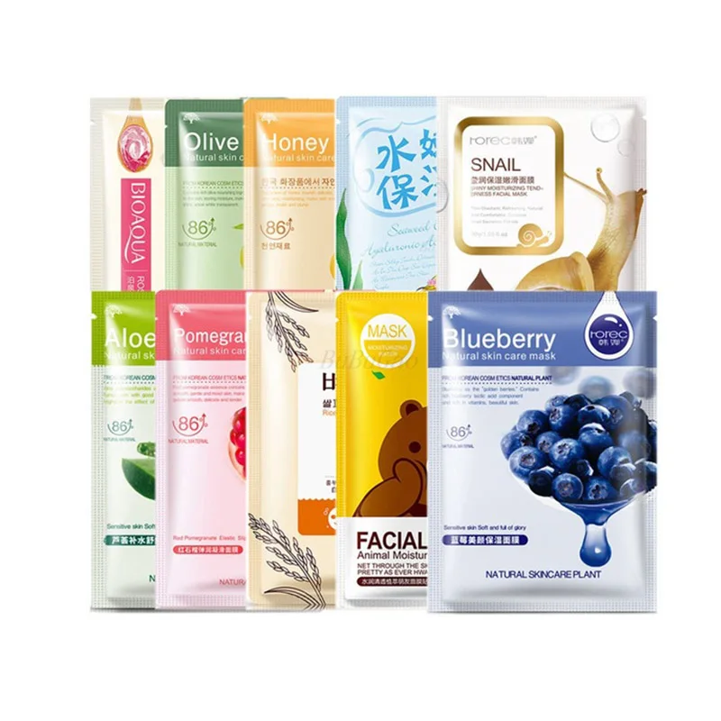 

Skin Care Plant Facial Mask Moisturizing Oil Control Korean Face Mask Whitening Face Masks Anti-Aging Honey Facial Masks