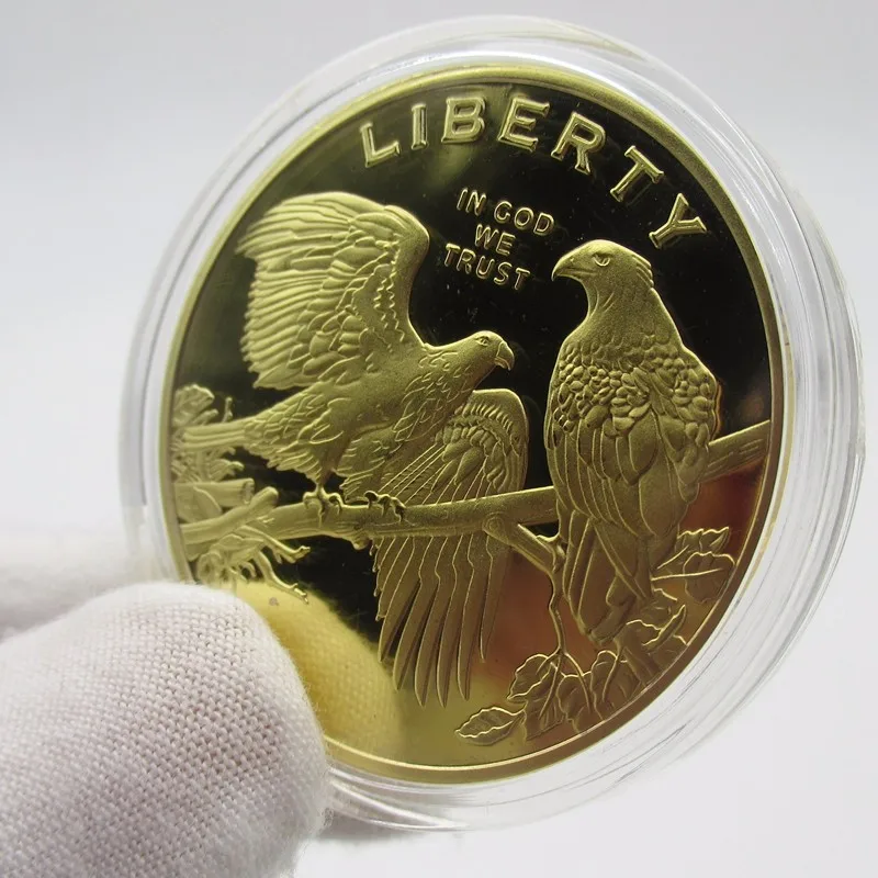 Латунь ремесло изысканный Американский орел золотые монеты свободы коллекция монет
