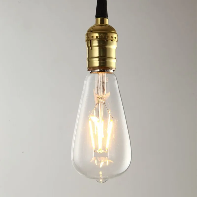 Ретро Edison led светильник лампочка E27 220V 2W 4W 6W 8W ST64 220V лампа накаливания ампулы лампы Винтаж Эдисон лампы