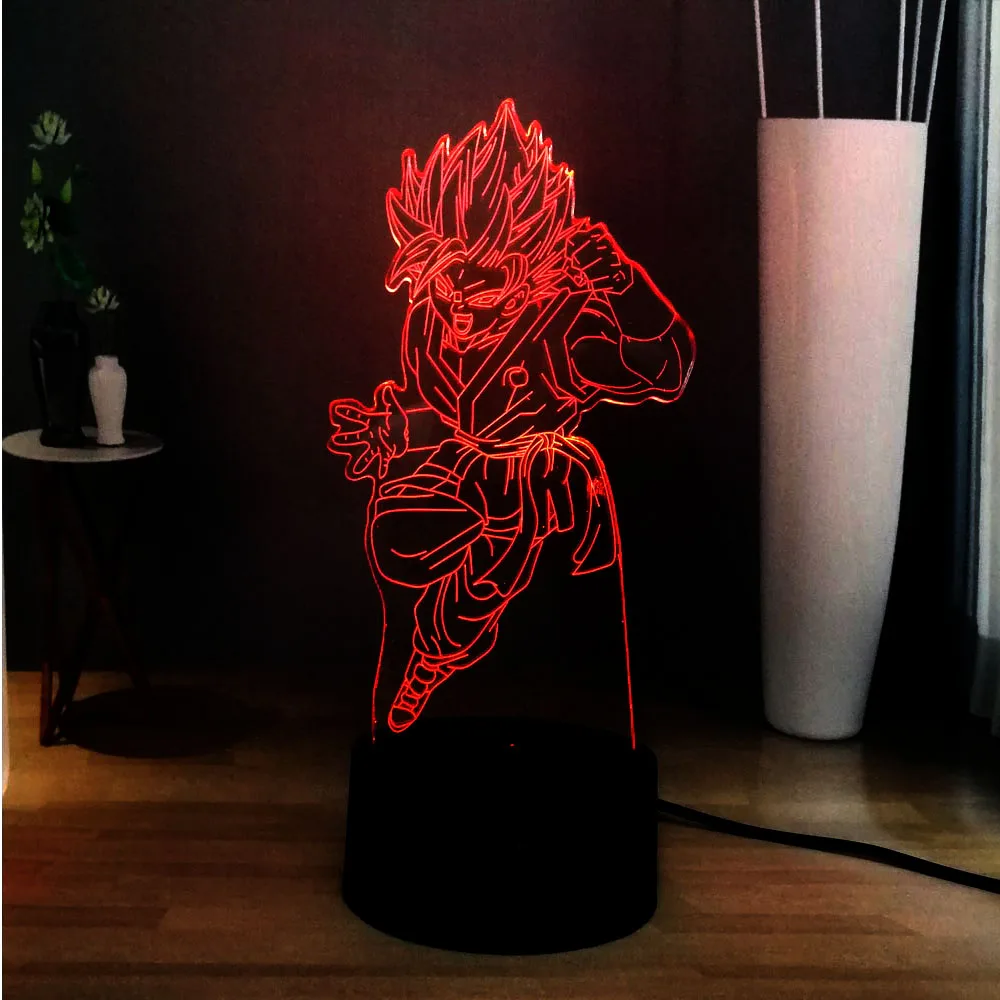 Dragon Ball красивый Wukong RGB разноцветный 3D настольный светильник светодиодный ночник