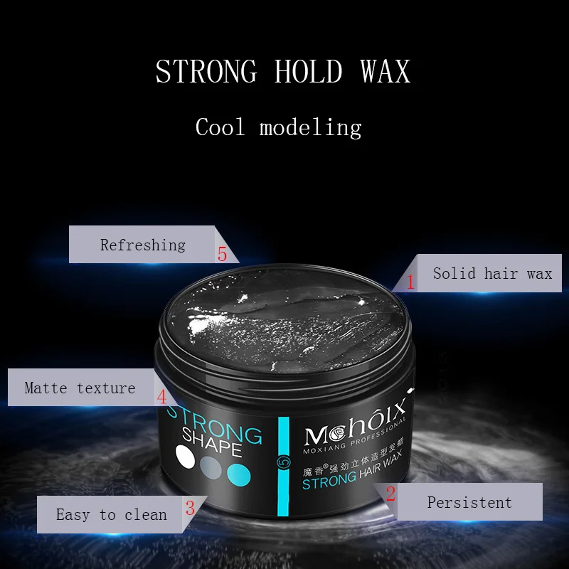 Hair Styling Clay Daily Use Mens Hair Clay High Strong Hold Low Shine Hair Styling Wax 100g Or
