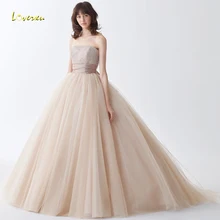 Loverxu совок бальное платье Бальные платья изящная аппликация Бисероплетение Танк рукав развертки поезд сладкий 16 Выпускные вечерние платья размера плюс