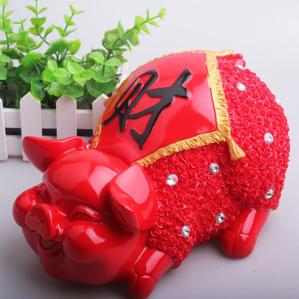 Buy Lucky Wealth Animal Figurine Resin Pig Statue