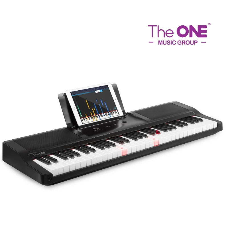 Светильник ONE с 61 клавишей сенсорного отклика smart piano USB Электронная MIDI клавиатура - Цвет: Onyx Black