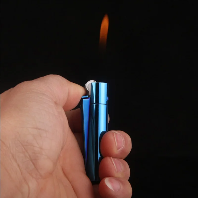 

Fashion Dazzle Colour Ice Metal lighter Retro Fire Windproof Isqueiro Flameless Torch Cigarette Lighters Smokers Gifts