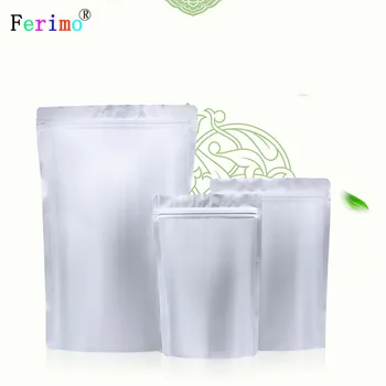 

free shipping 100pcs Thick pure aluminum foil self sealing bag food packing bag tea sealed bag dried fruit pinch storage bag