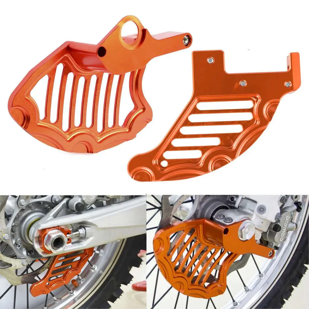 Orange CNC Front Rear Brake Disc Guard Orange For KTM 125 250 450 525