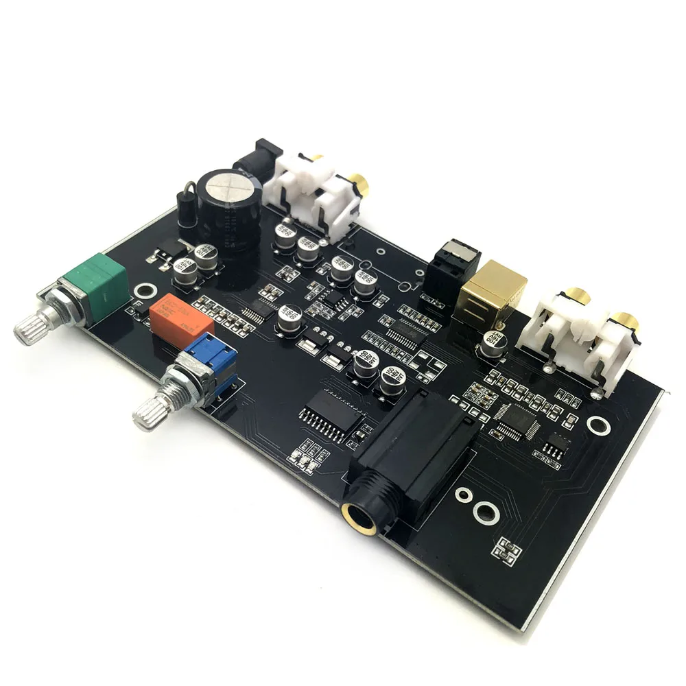 PCM5100 MS8416 оптический USB вход NE5532 OP DAC плата 24 бит 192 к с аудио регулятором громкости DAC плата DC 12 В B9-007