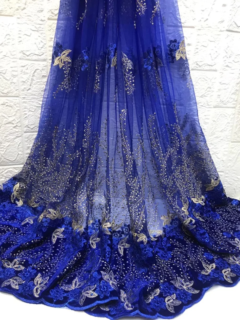 

French lace fabric 5yds/pce by dhl aquatic pattern velvet stones fabrics for women gorgeous dress 2019 high quality new design