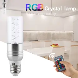 RGB подсветкой E27 3 Вт RGB светодиодные лампы AC85-265V 16 изменение цвета с пульта дистанционного управления магический кристалл супер яркий шарик