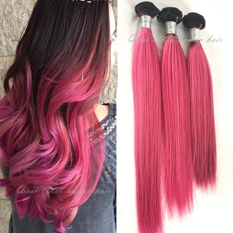 Online Buy Wholesale pink human hair extensions from China pink human