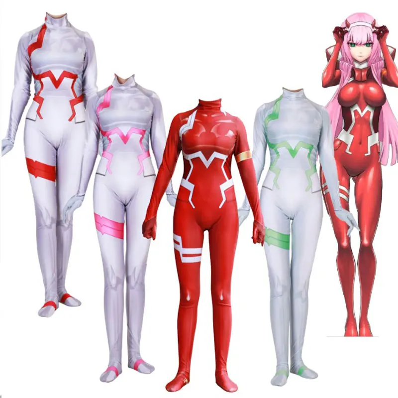 

2019 new cosplay darling in the frankxx 02 Zero Two cosplay Siamese tights Custom tights girl cosplay cotsume Posting
