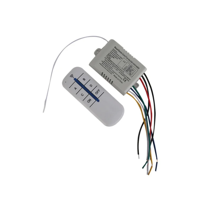 

220V 4 Channel Wireless Remote Control Switch Receiver Transmitter for Lamp & Light ON/OFF