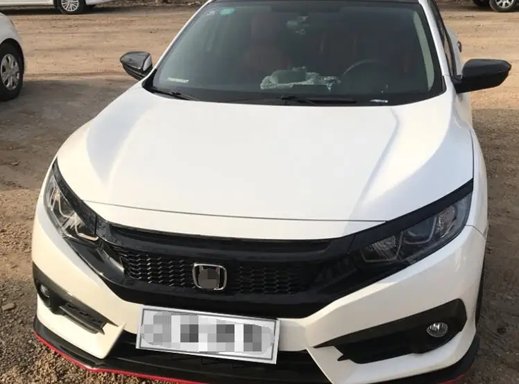 Высокое качество ABS модифицированный сотовый автомобиль передняя решетка Гонки Грили Гриль для Civic 16 17 18