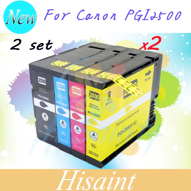 

Best 2 sets Compatible PGI2500 for Canon Maxify PGI 2500XL IB4050 MB5050 MB5350 Printer ink cartridge for canon PGI 2500 on sell