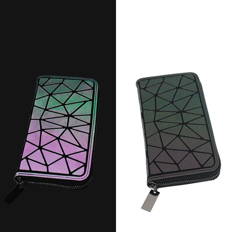 

Women Long Wallet Geometric Luminous BaoBao Female Min Clutch Bags Bao Bao Multifunction Wallet Purse Card Holder