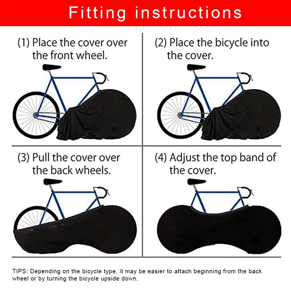 Bike Bicycle Cover, Indoor Bike Anti-Dust Rain Protection Resistant Cover Continuous Cycle Cover For Road Mountain Bike Storage