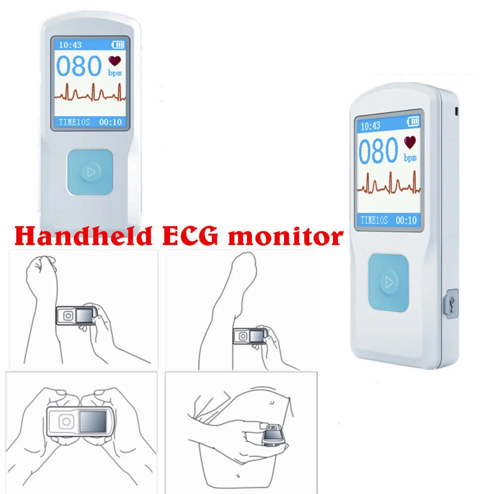 CONTEC PM10 Portable ECG EKG Machine Home Care Color Screen Monitor Handheld Heart BT USB PC Software | Красота и здоровье
