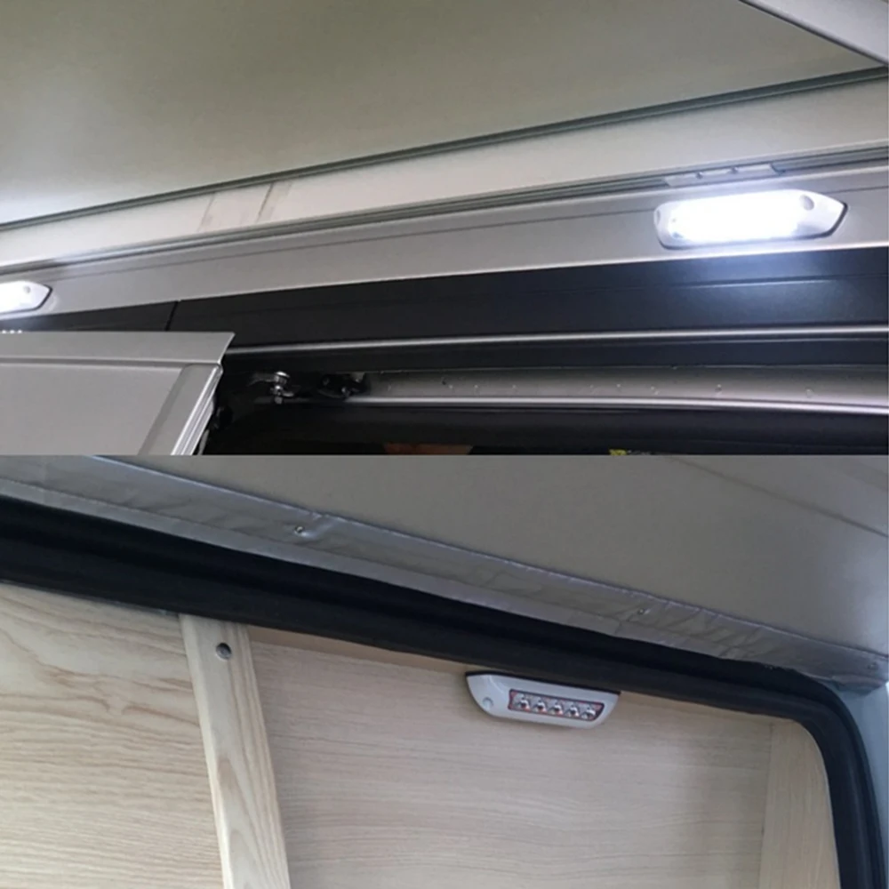Carrfan 12V RV LED Awning Porch Light Waterproof Motorhome Caravan Interior Wall Lamps Light Bar RV Van Camper 