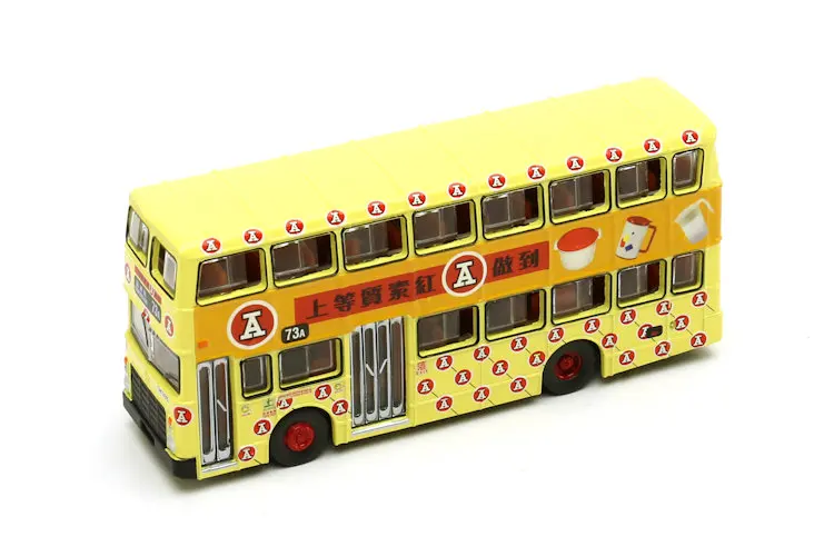

1:110 Hongkong double decker bus red A 73A alloy bus model Collection model