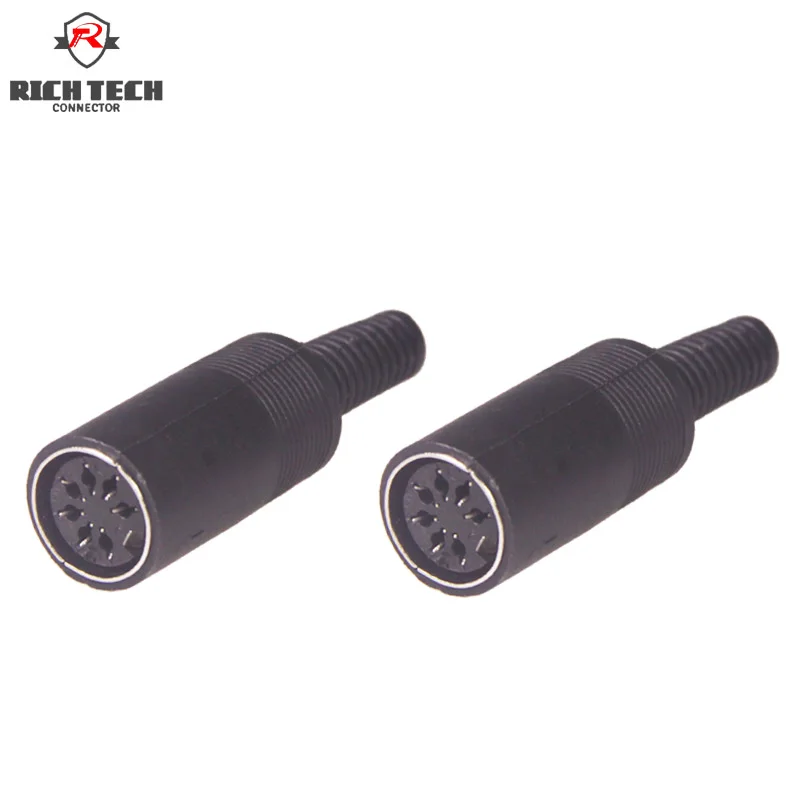 8pcs 7pin DIN connector spring DIN female jack adapter for computer keyboard/mouse 7PIN DIN