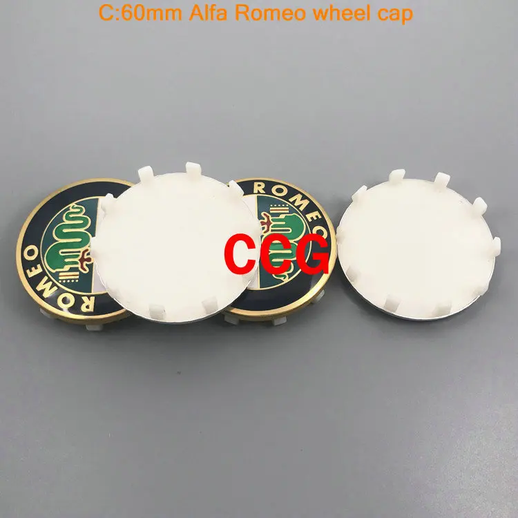 4 шт., 56 мм, 60 мм, Alfa Romeo, автомобильный логотип, крышка ступицы колеса, креативная наклейка, эмблема, значок для Spider GT Giulia Mito 147