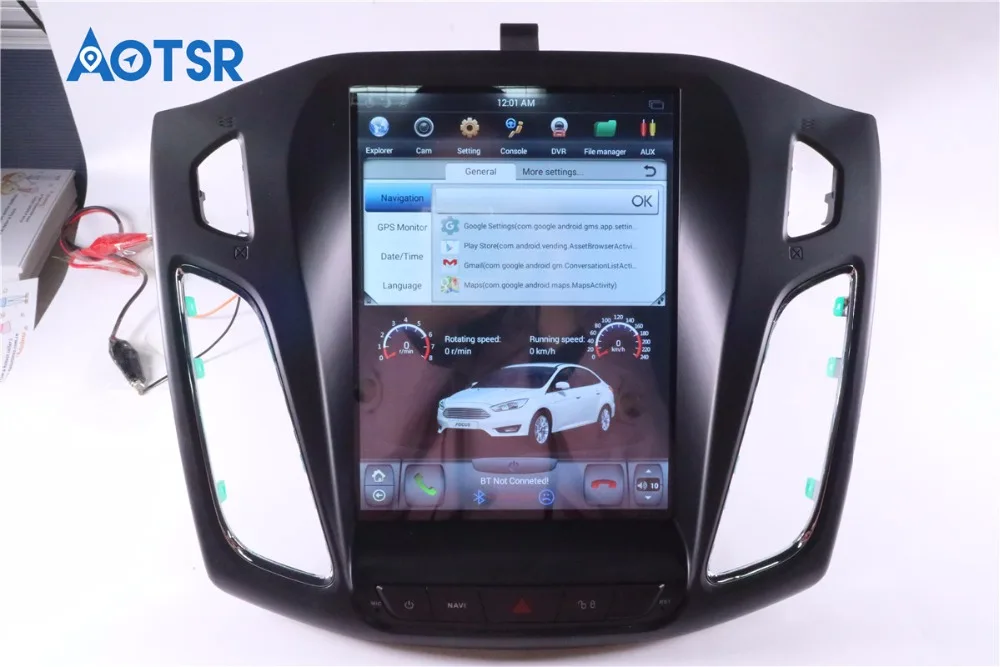 Автомобильный мультимедийный блок Tesla style Android 6 0 большой экран без DVD плеера GPS