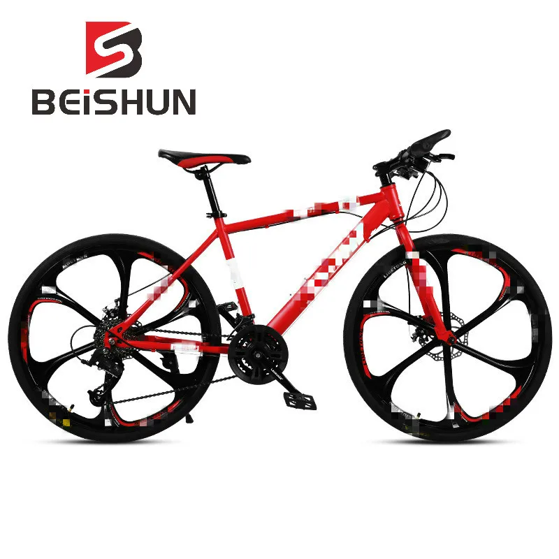 26 Inch Speed Bicycle Double Disc Brake 6 Knife Wheel Bicycle Adult Mountain Bike 26 Inch Speed Bicycle Double Disc Brake 6 Knife Wheel Bicycle Adult Mountain Bike