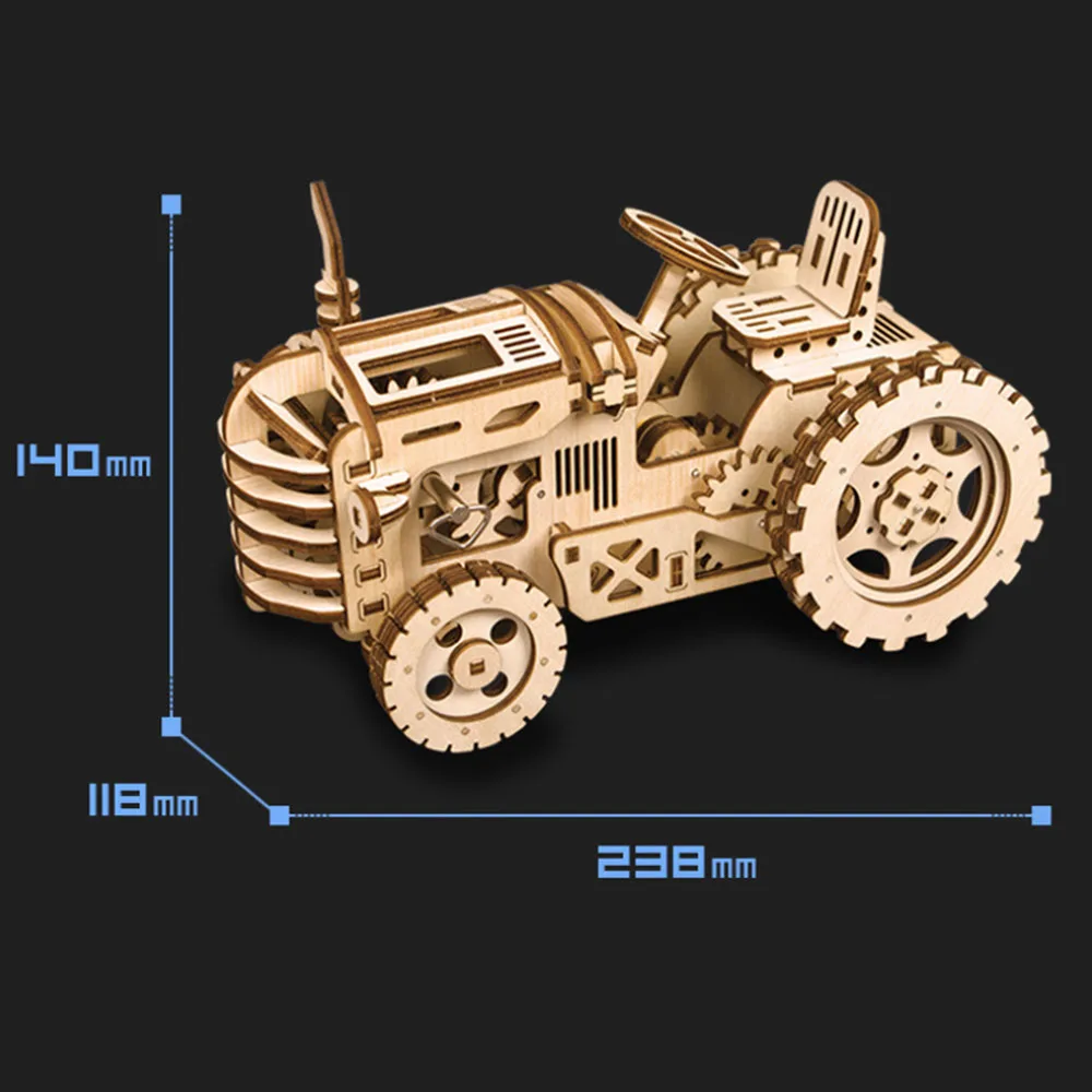 3D деревянные фигурки DIY украшение для дома корабль дирижабль трактор DIY сборка модели креативный Настольный подарок украшения